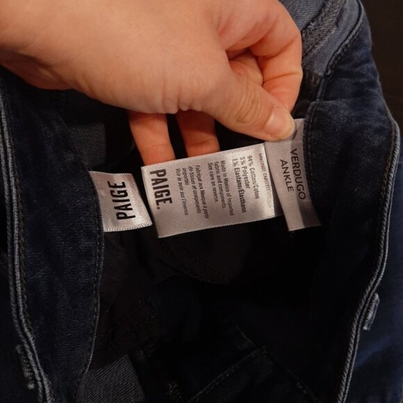 Paige Denim Verdugo Ankle Cropped Ultra Skinny Jeans High Waist Size 31 - Picture 14 of 15